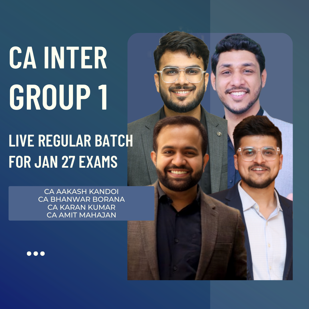 CA Inter Jan 27 Exams | Group 1 Combo by BB Virtuals | Live Regular Batch CA Point