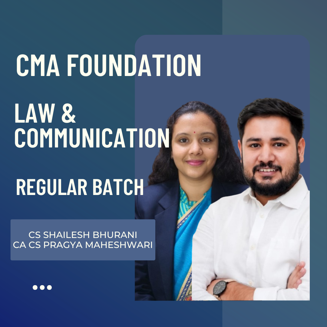 CMA Foundation Law & Communication | Regular Batch by CS Shailesh Bhurani & CA Pragya Maheshwari | For Dec 26 Exams CA Point