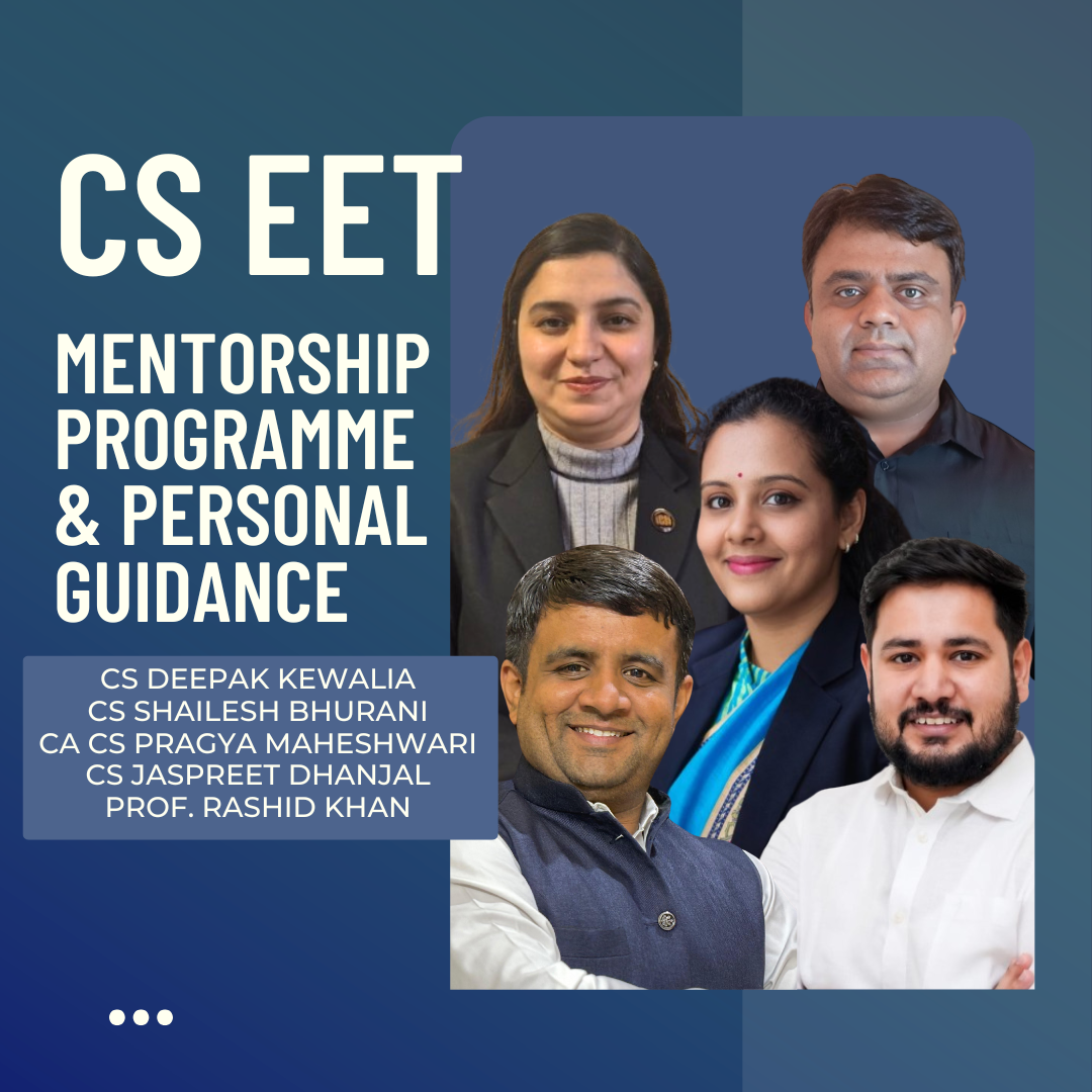 CS EET Mentorship Program & Personal Guidance - For June 26 & Oct 26 Exams CA Point