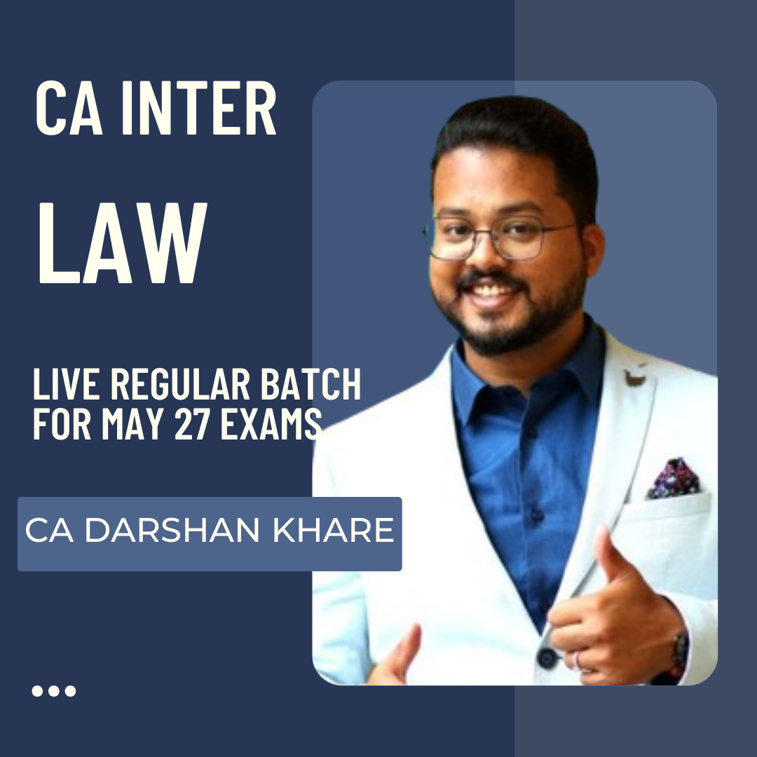 CA Inter May 27 Exams | Law by CA Darshan Khare | LIVE Regular Batch CA Point