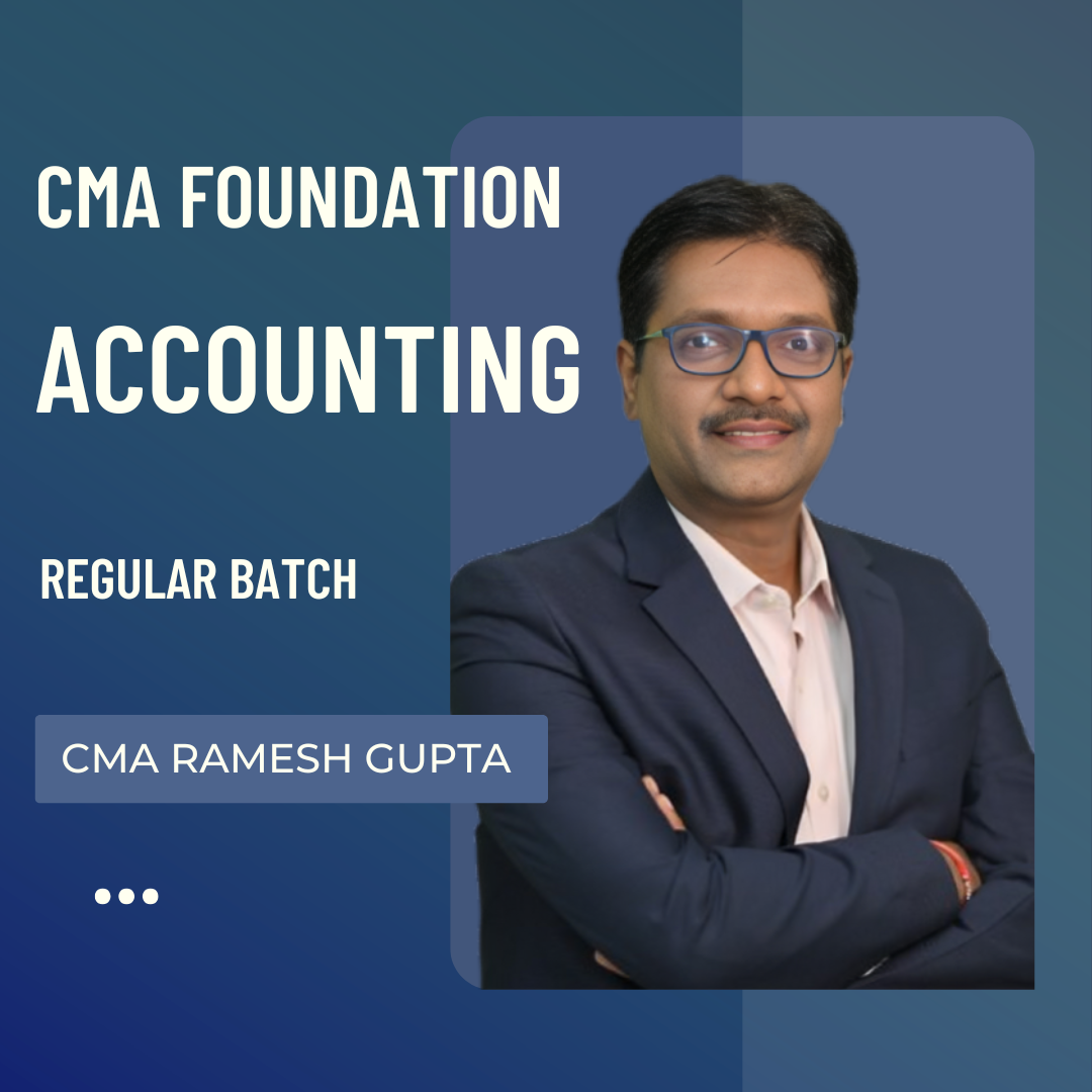 CMA Foundation Accounting | Regular Batch by CMA Ramesh Gupta | For Dec 26 & June 27 Exams CA Point