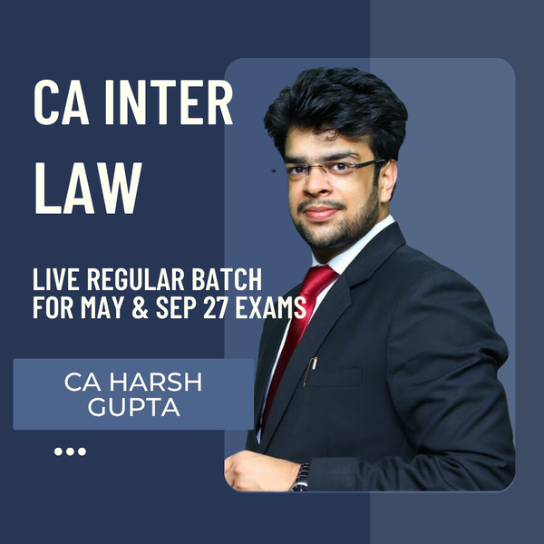 CA Inter May & Sep 27 Exams | Law By CA Harsh Gupta | Live Regular Batch CA Point