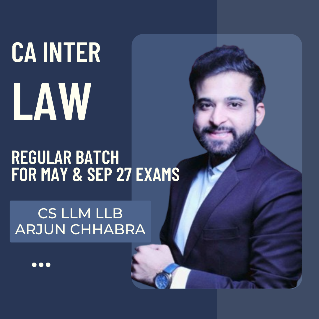 CA Inter May & Sep 27 Exams | Law By CS LLM Arjun Chhabra | LIVE Regular Batch CA Point
