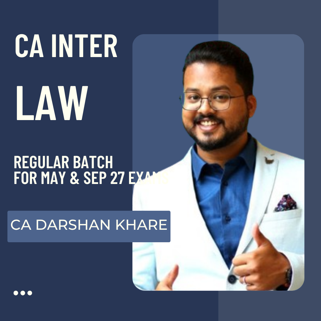 CA Inter May & Sep 27 Exams | Law by CA Darshan Khare | LIVE Regular Batch CA Point