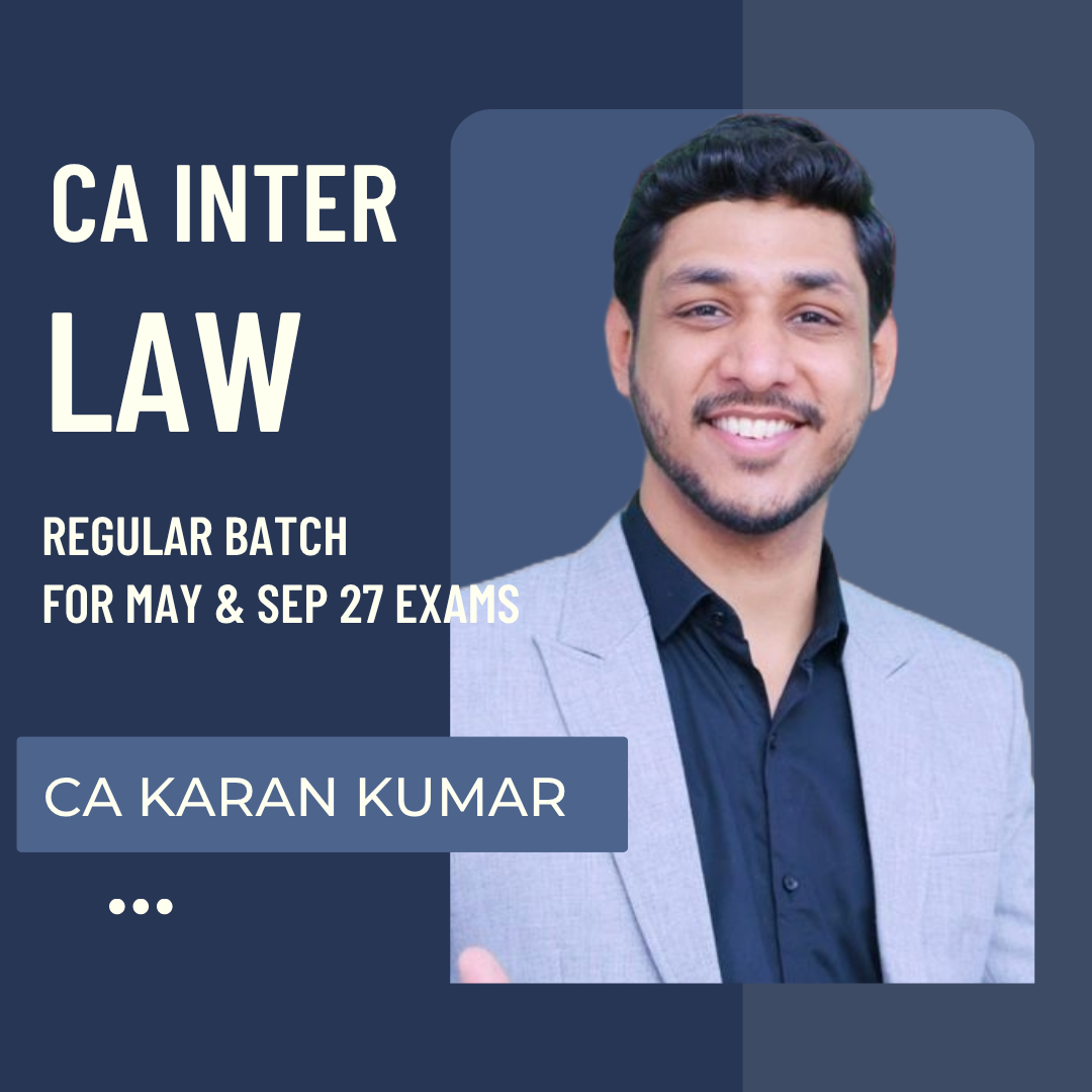 CA Inter May & Sep 27 Exams | Law By CA Karan Kumar | LIVE Regular Batch CA Point