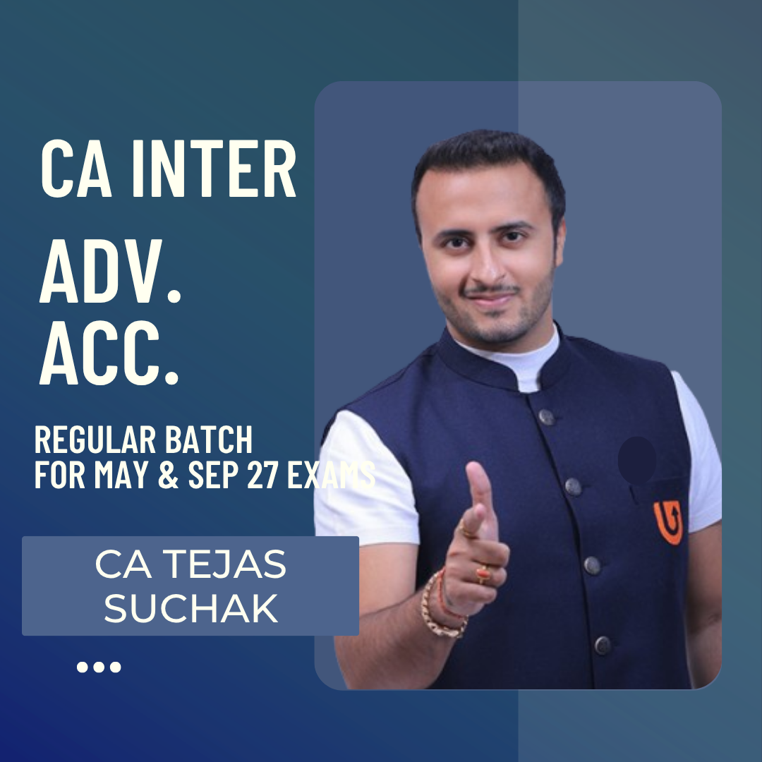 CA Inter May & Sep 27 Exams | Adv. Acc. by CA Tejas Suchak | Live Regular Batch CA Point