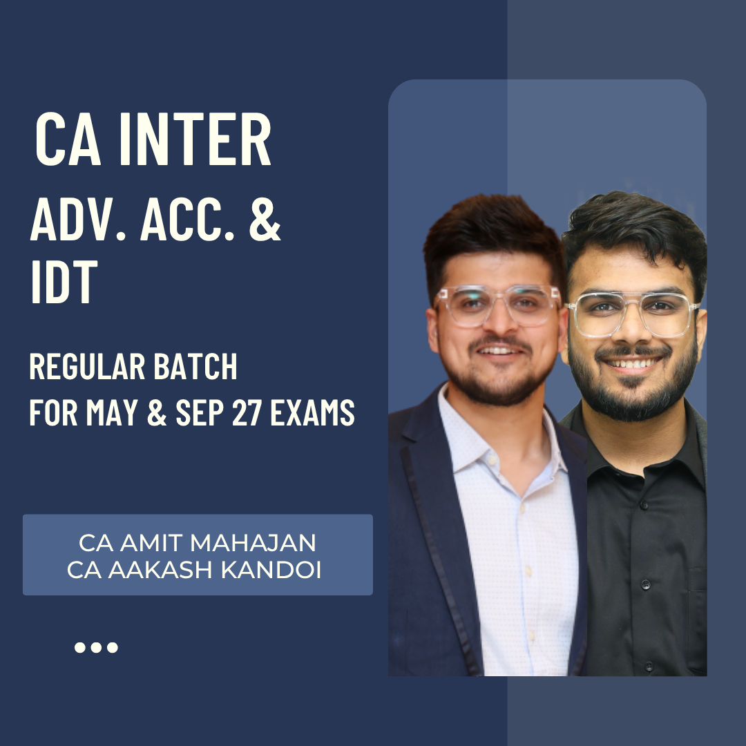 CA Inter May & Sep 27 Exams | Adv. Acc. & GST By CA Aakash Kandoi & CA Amit Mahajan | LIVE Regular Batch CA Point