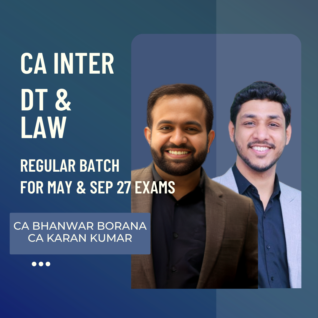 CA Inter May & Sep 27 Exams | DT & Law By CA Bhanwar Borana & CA Karan Kumar | Live Regular Batch CA Point