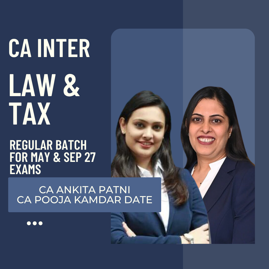 CA Inter May & Sep 27 Exams | Taxation & Law Combo by CA Pooja Kamdar & CA Ankita Patni | LIVE Regular Batch CA Point