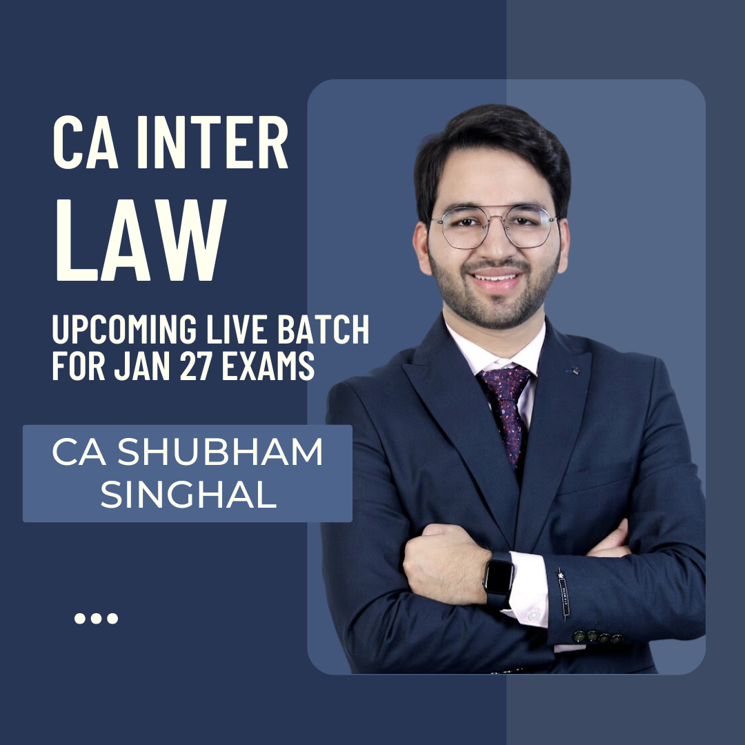 CA Inter Jan 27 | Law By CA Shubham Singhal | Live Regular Batch CA Point