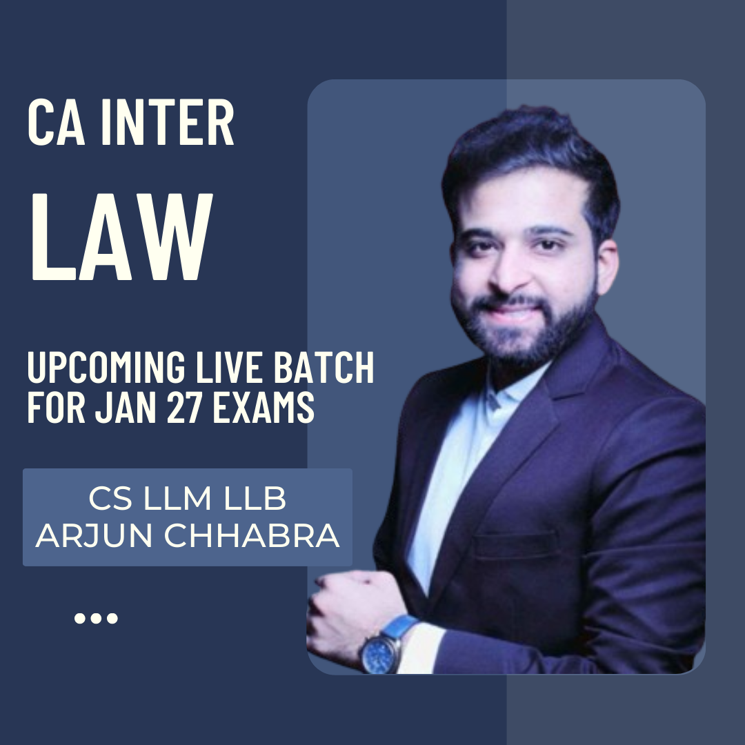 CA Inter Jan 27 Exams | Law By CS LLM Arjun Chhabra | Live Regular Batch CA Point