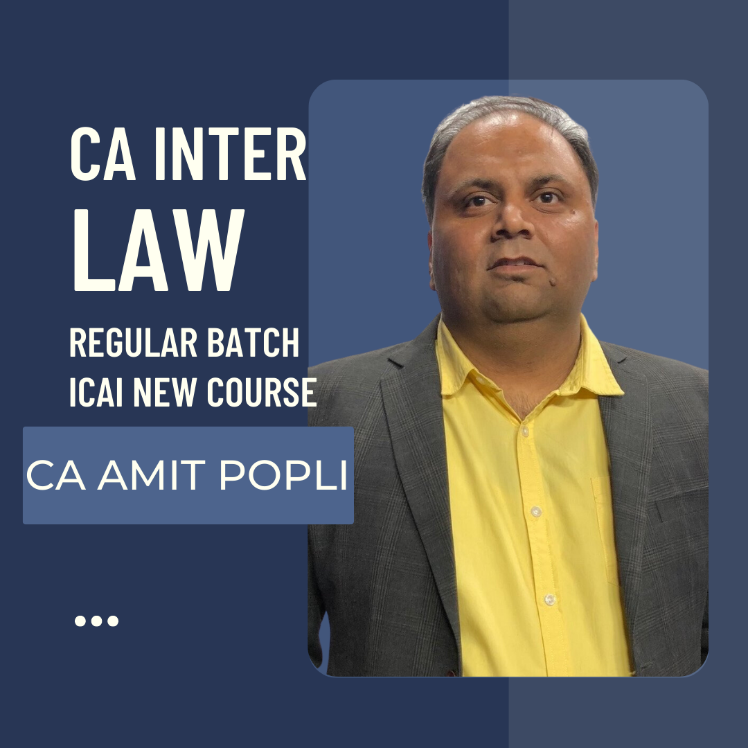 CA Inter Corporate & Other Laws Regular Batch by CA Amit Popli | Pre Booking | For May 24 Exams & Onwards | ICAI New Course