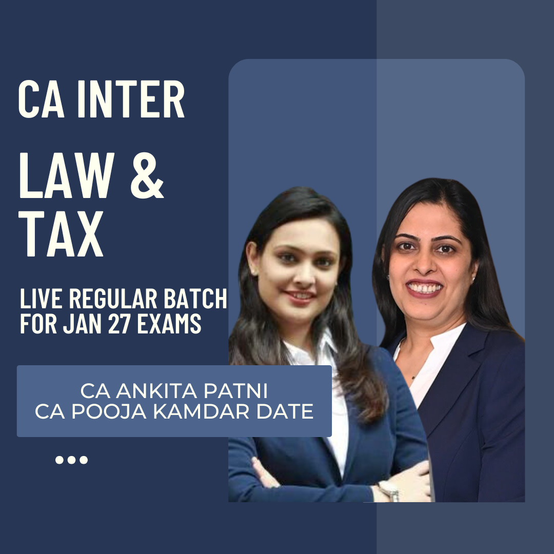 CA Inter Jan 27 Exams | Taxation & Law Combo by CA Pooja Kamdar & CA Ankita Patni | Live Regular Batch CA Point