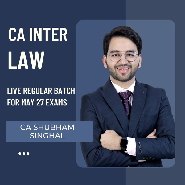 CA Inter Law Regular Batch By CA Shubham Singhal | For Jan/May 27 & Onwards Exams CA Point