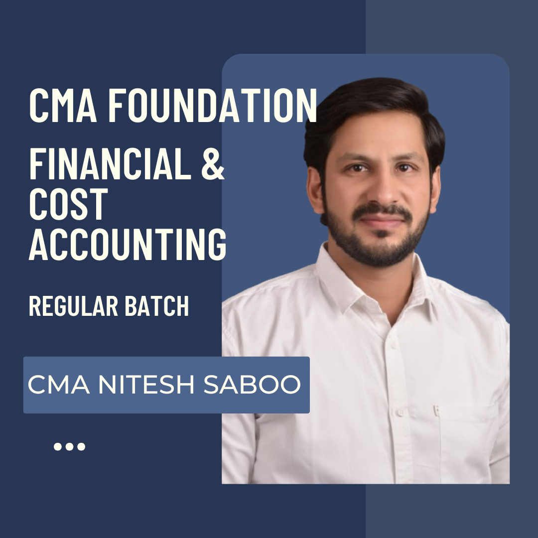 CMA Foundation Accounts | Regular Batch by CMA Nitesh Saboo | For Dec 26 Exams CA Point